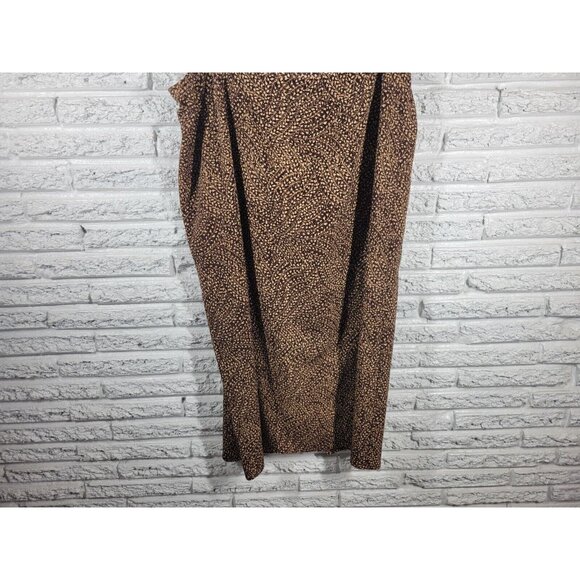 Norton McNaughton Womens Skirt 3X Midi Full Polyester Brown Floral FLO74E - Picture 3 of 7